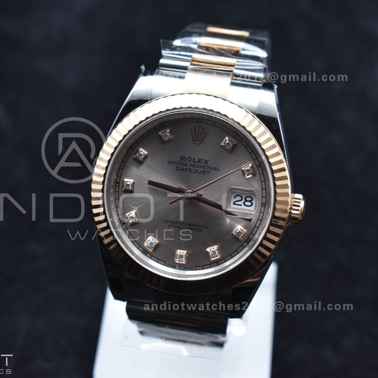 DateJust 41 126331 Clean 1:1 Best Edition 904L Steel RG Diamonds Dial on SS/RG Jubilee Bracelet VR3235